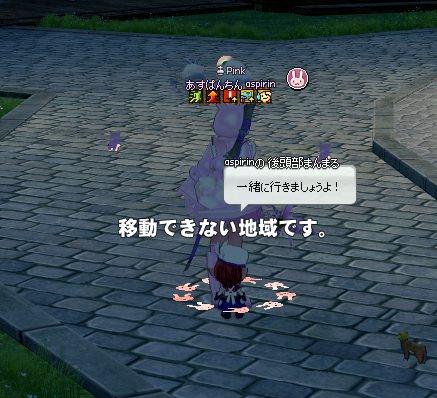 移動できない地域ですって