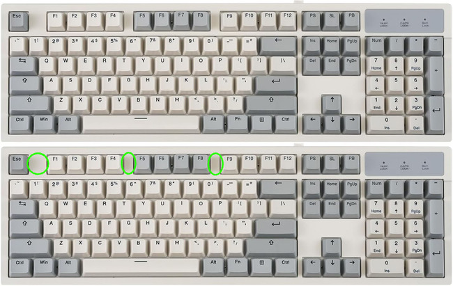 典型的フルキーボード