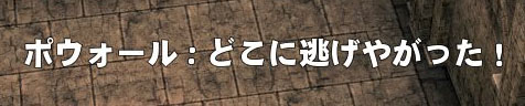 ポウォール:どこに逃げやがった!