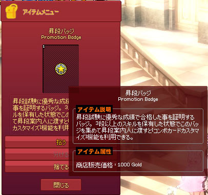 昇段バッジ
