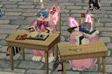 熟睡する学生の机GIFω