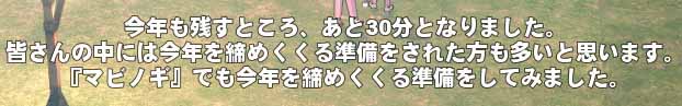 今年も残すところ、あと30分