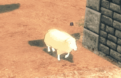 羊が毛を自分で拾っているかのように見えるgif マナビノギ 羊が毛を自分で拾っているかのように見えるgif マナビノギ