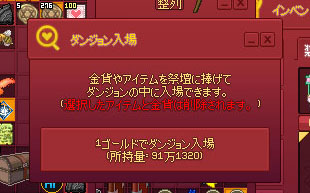 ダンジョン入場