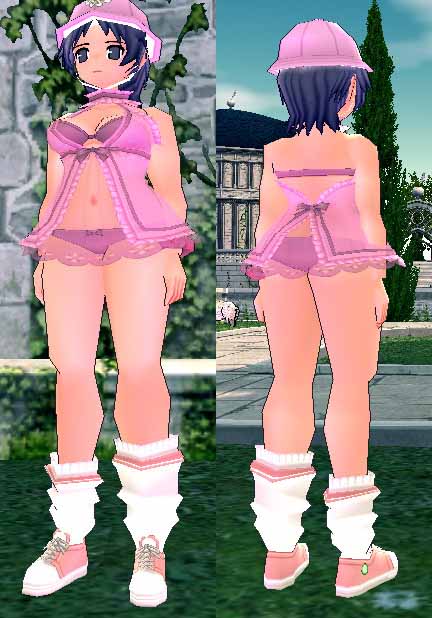 シースルー女性水着