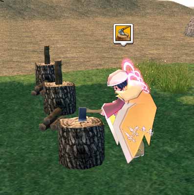 木工（薪割り）