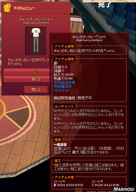 チャンピオンカレーTシャツ