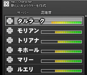 タルラークサーバーの混雑度