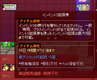 インベントリ拡張券？？？