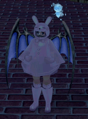 暗い夜空の悪魔の翼