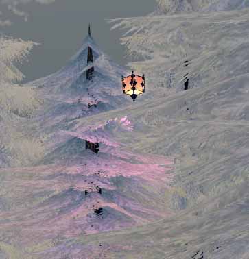 天灯の周囲が発光