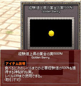 経験値上昇の黄金の実