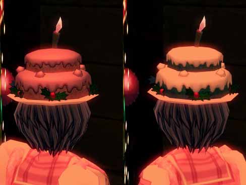 クリスマスケーキ帽子後ろ