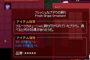 フレッシュなブドウの飾り