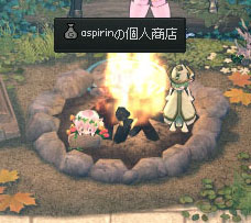 キャンプファイアの位置