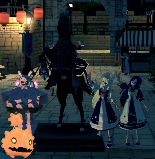 ンマの石像椅子