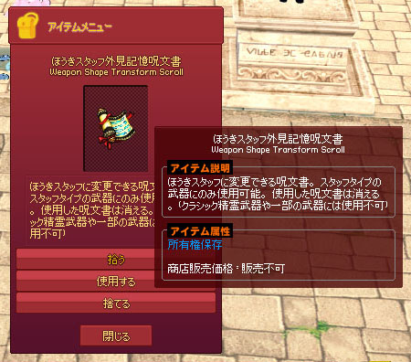 ほうきスタッフ外見記憶呪文書