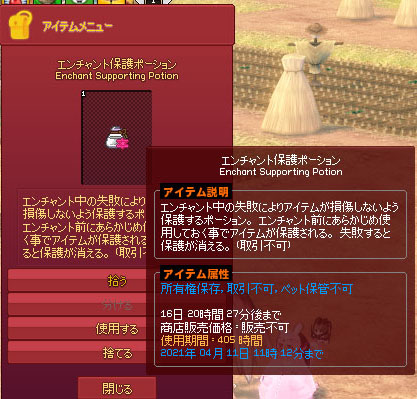 エンチャント保護ポーション