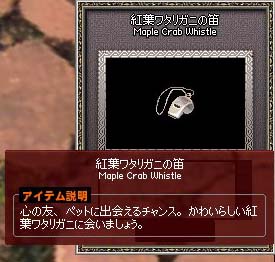 紅葉ワタリガニの笛