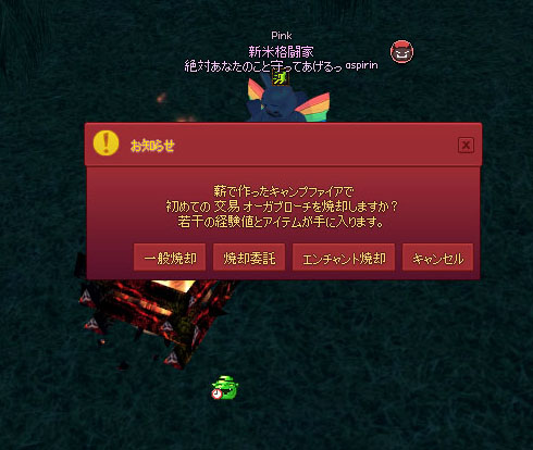 エンチャント焼却