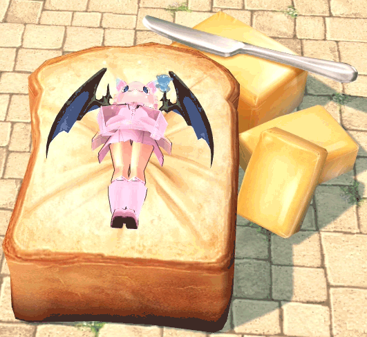 巨大な食パンとバター