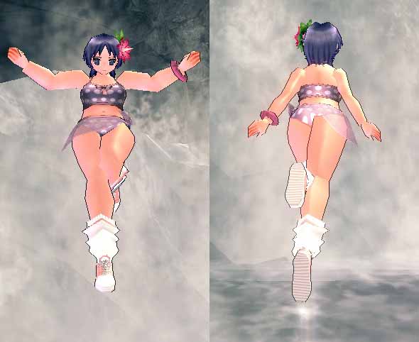 女性用水着水玉模様