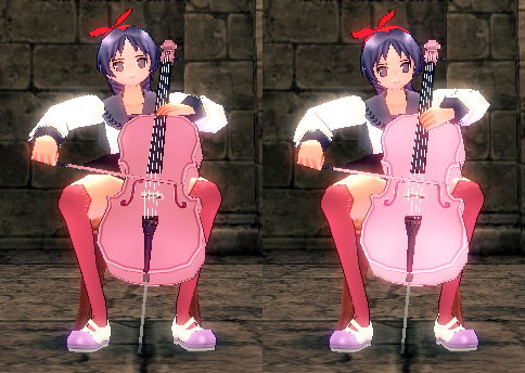 二つのピンクチェロ