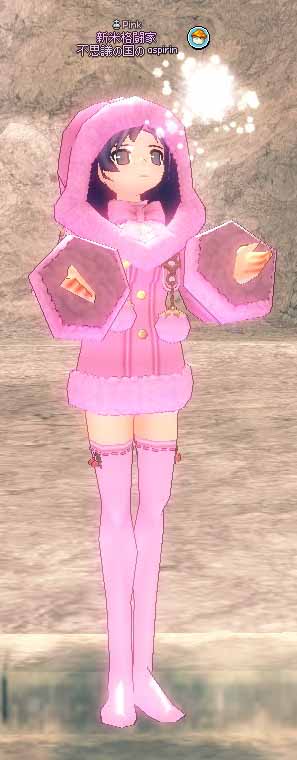 衣装がピンクに