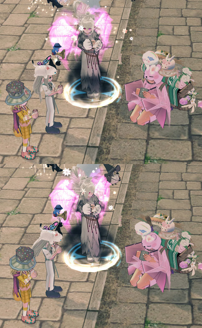 同時にぐびぐび