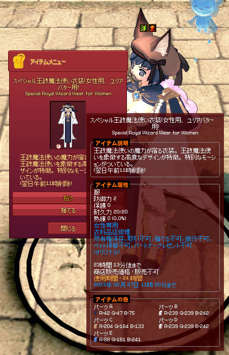 スペシャル王政魔法使い衣装