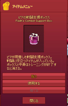 ピアの戦闘支援ボックス