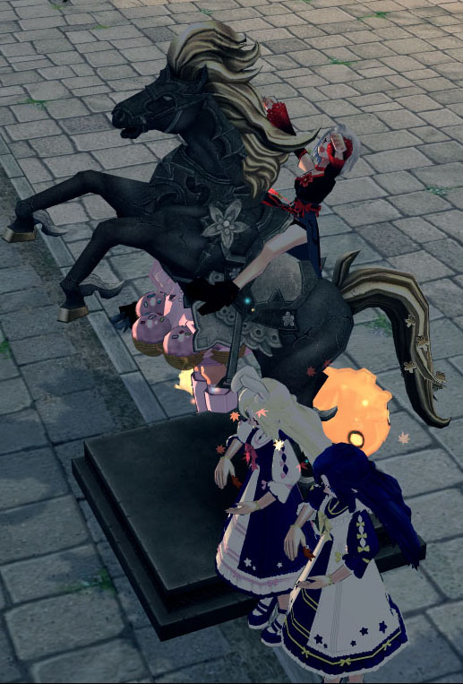 馬の石像椅子ｗ