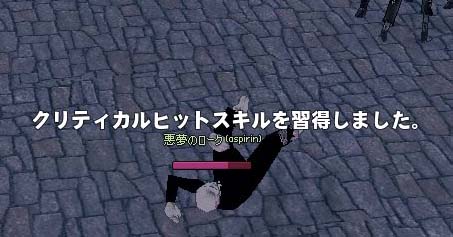クリティカルヒットスキルを習得しました。
