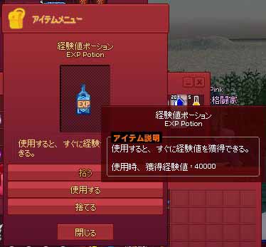 経験値ポーション