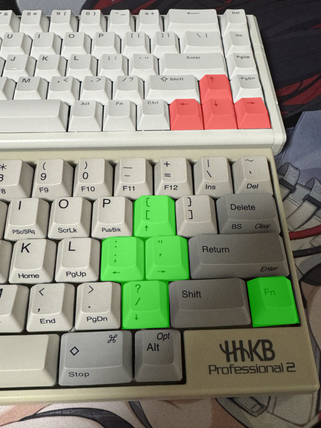 カーソルキーの動作