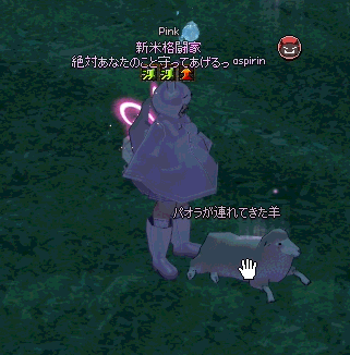 パオラが連れてきた羊