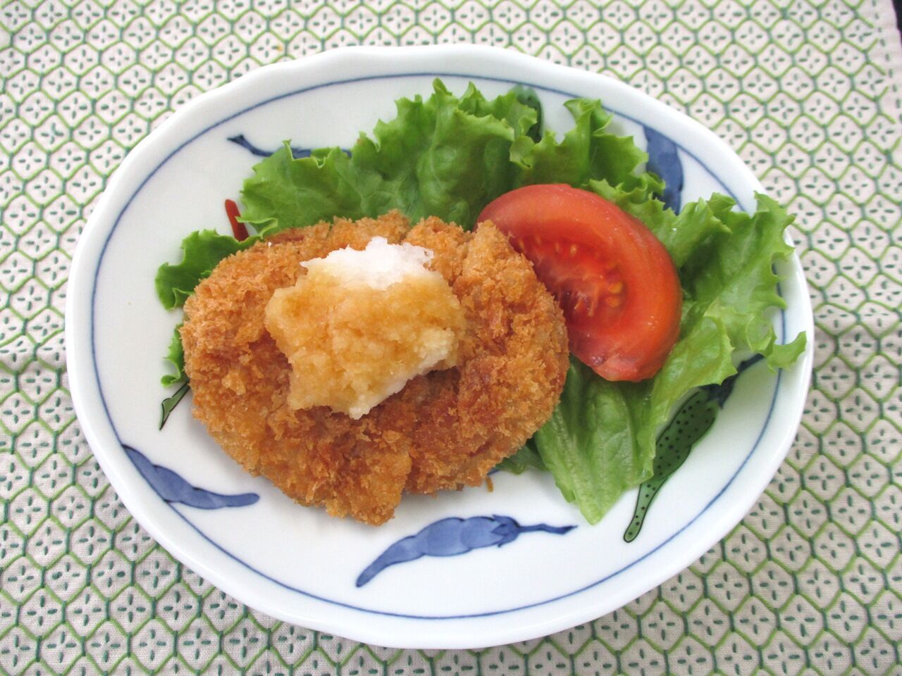 とんかつおろしポン酢 おうよう園の献立紹介 とんかつおろしポン酢 おうよう園の献立紹介