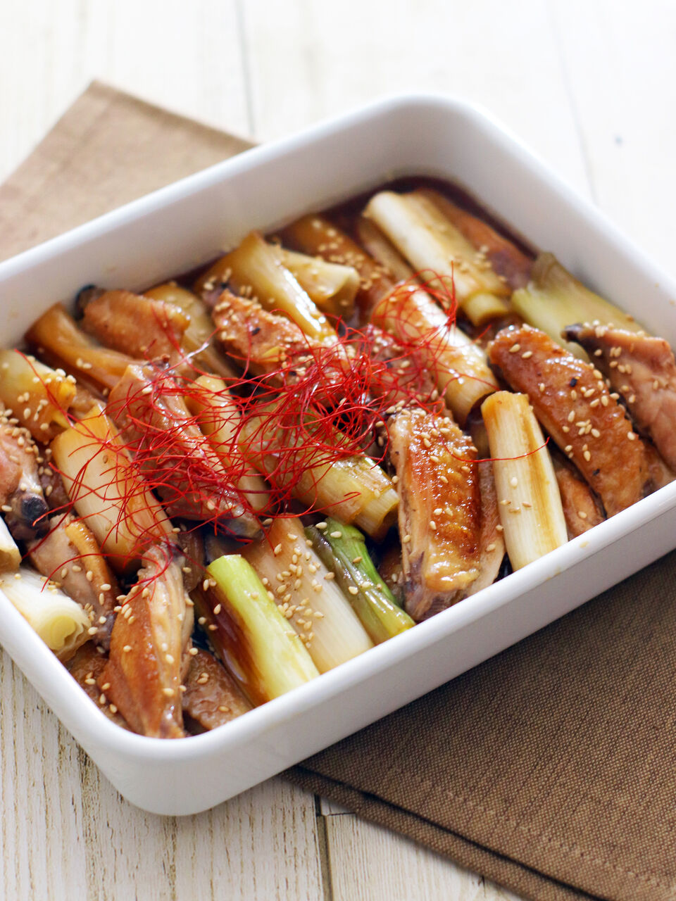 作り置きok 上州ねぎと手羽中の甘辛煮 Menu Del Dia 作り置きok 上州ねぎと手羽中の甘辛煮 Menu Del Dia