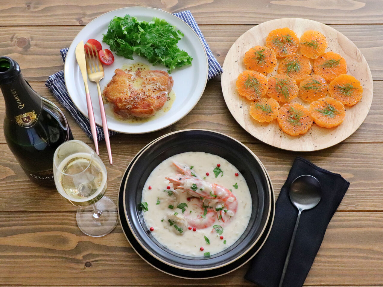 紅アプリコットとスパークリングワインのグラニテ レシピ・作り方