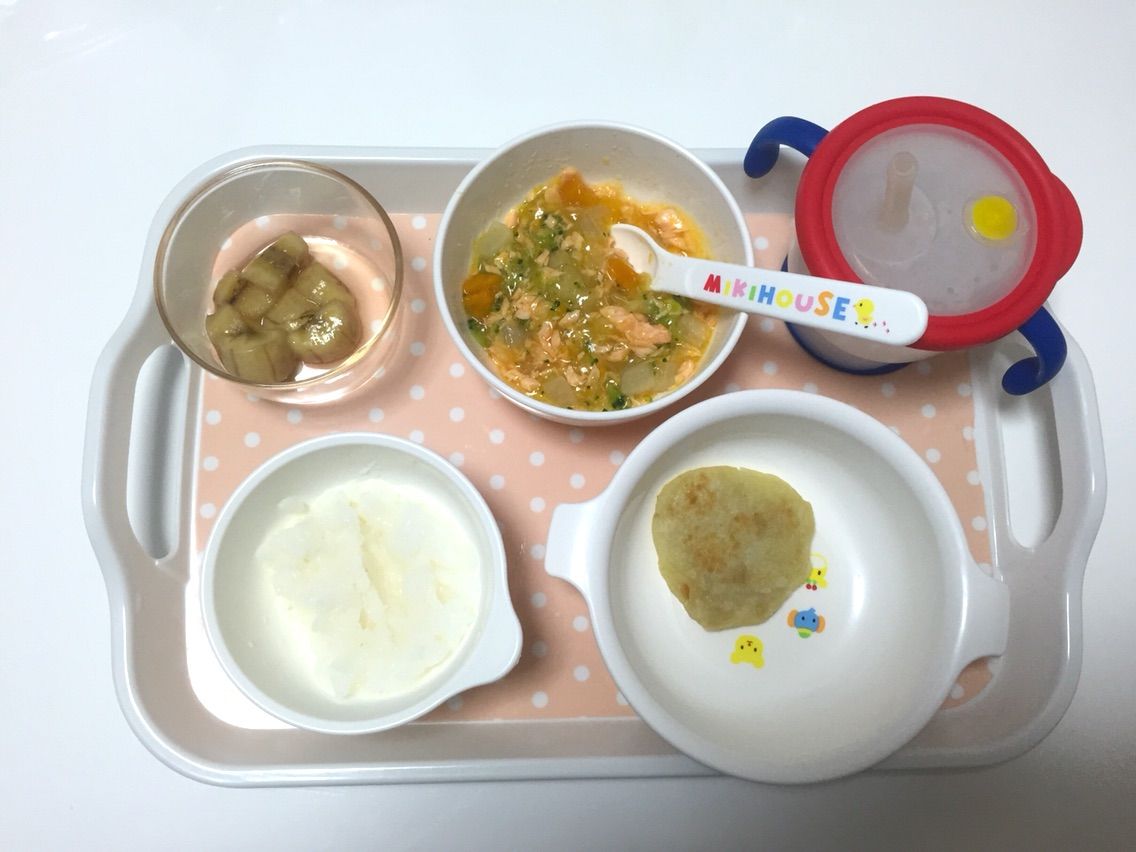 離乳食後期 鮭とかぼちゃ 10ヶ月 目指せ 毎日スマイル育児