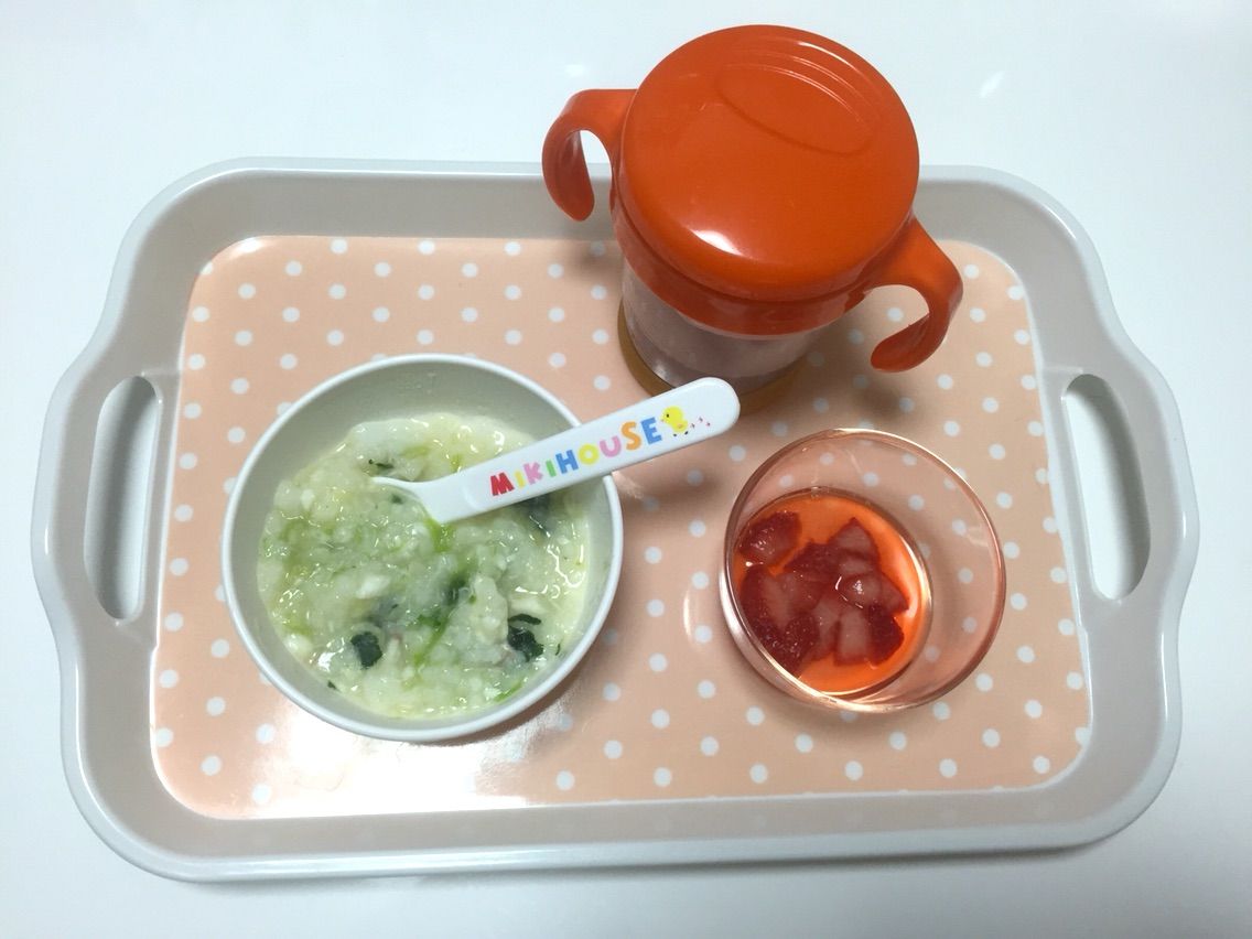 離乳食後期 鯛とチンゲン菜のお粥 10ヶ月 目指せ 毎日スマイル育児