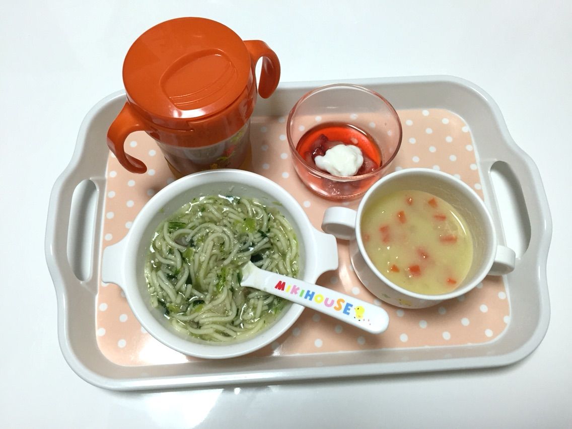 離乳食後期 きのこと鶏そぼろの和風パスタ 11ヶ月 目指せ 毎日スマイル育児