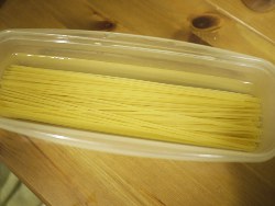 レンジでパスタ