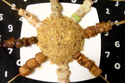 食キング」（土山しげる）の焼き鳥チャーハン : マンガ食堂