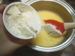 リコッタチーズを加える