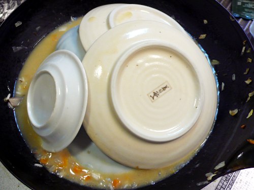 皿でフタ