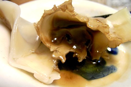 黒砂糖の水餃子