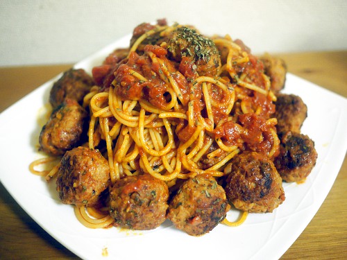 「ホクサイと飯さえあれば」のミートボールスパゲティ