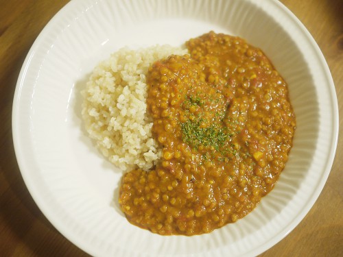 「にがくてあまい。」の高キビのキーマカレー