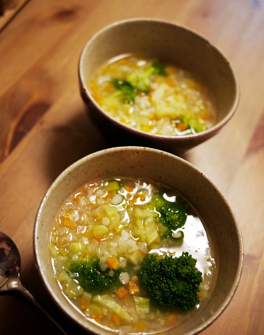 冬野菜の雑穀スープ
